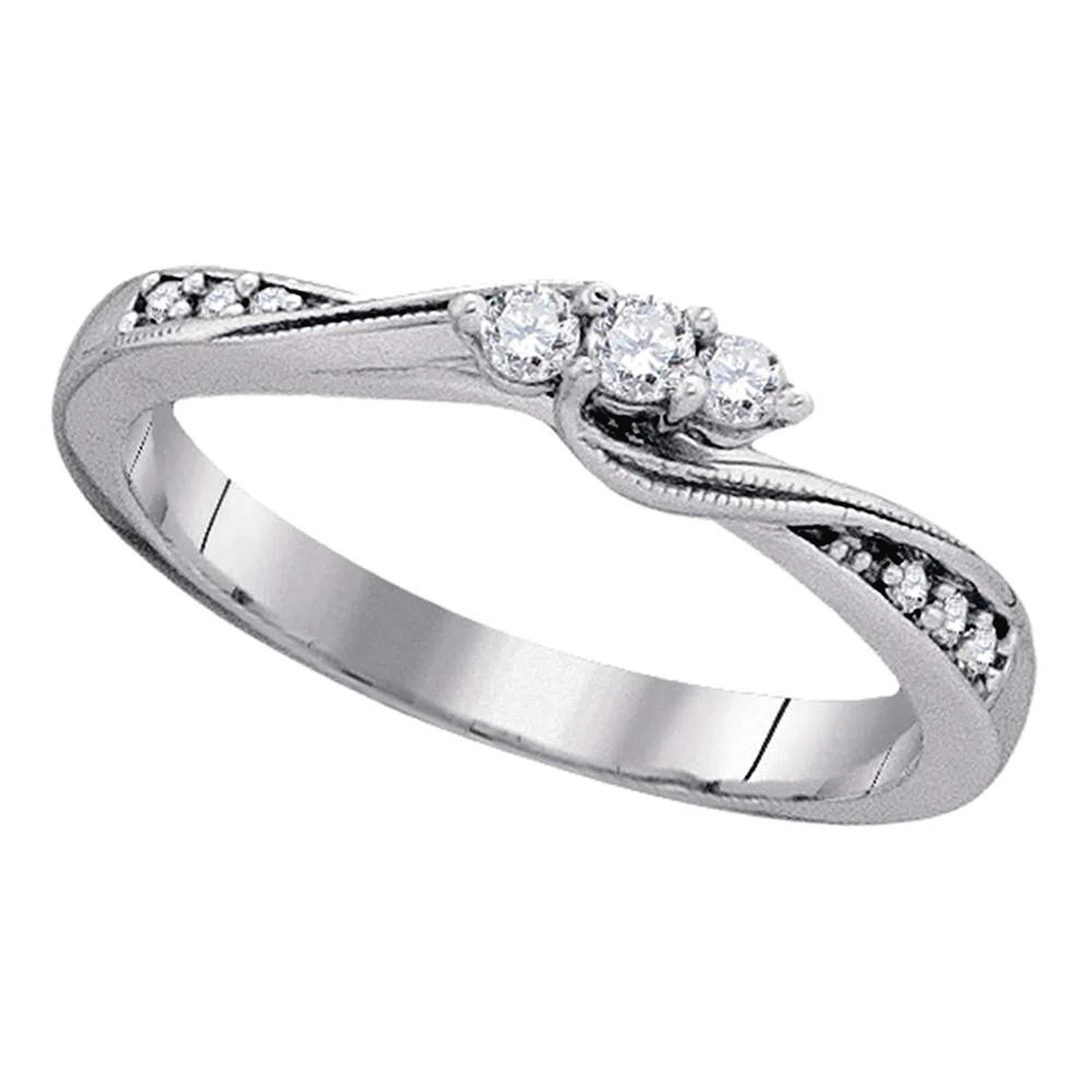 DazzlingRock Collection Mujer 10 quilates oro blanco redonda H-I Diamond