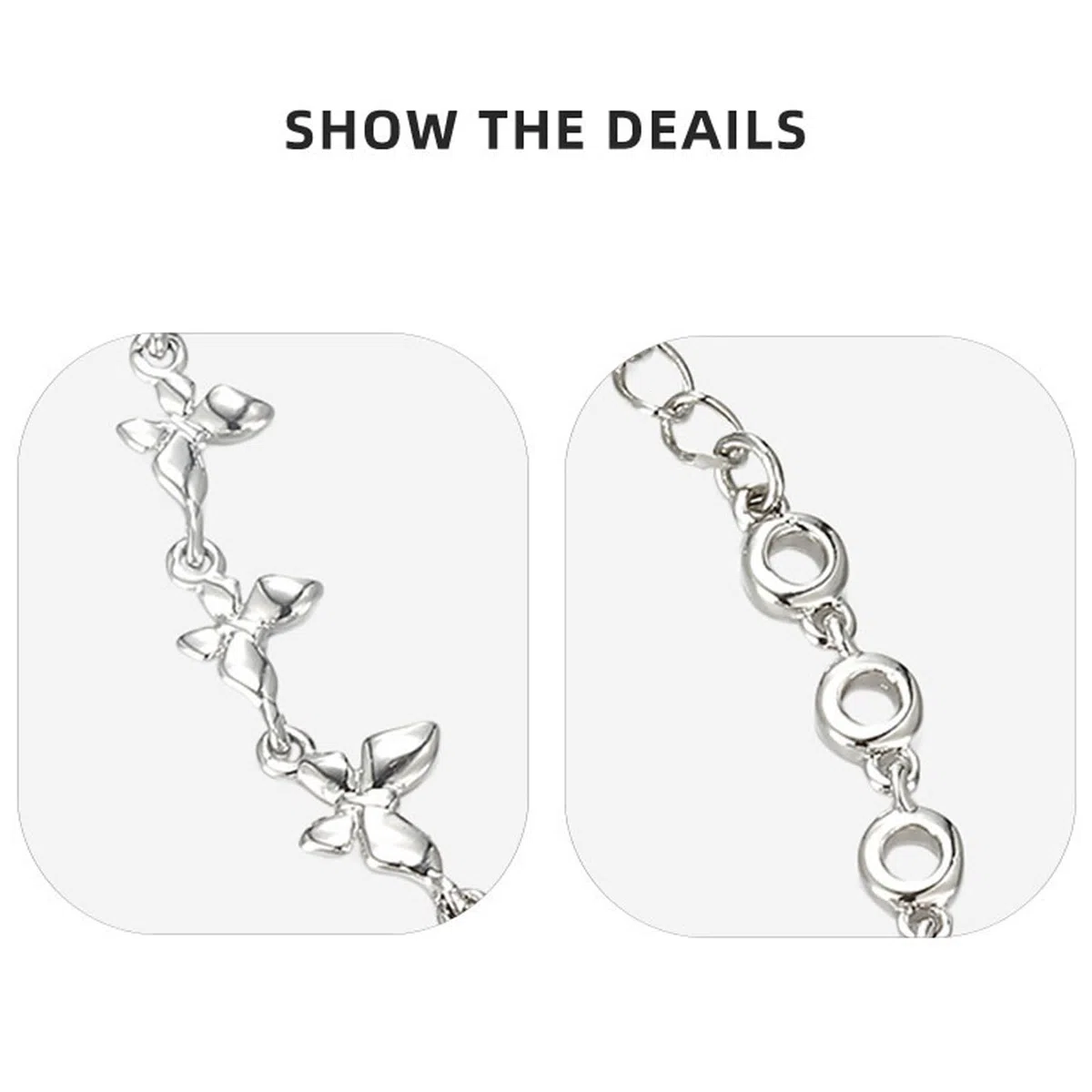 Pulsera de oro blanco de 18 quilates, joyas auténticas, mariposa PT950 Platinum Brazaletes