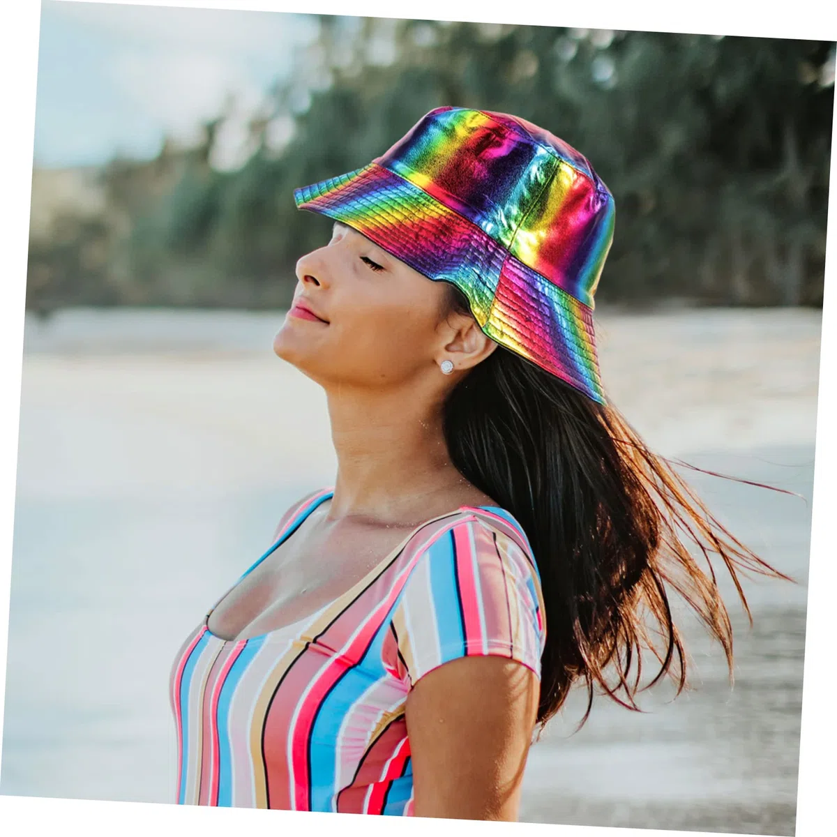 Homoyoyo Visera para El Sol para Mujer Sombrero De Pescador con Visera para Exteriores Fiesta Playa Sombrero De UV De Pesca Gorras De Verano para Hombre Tela Colorida
