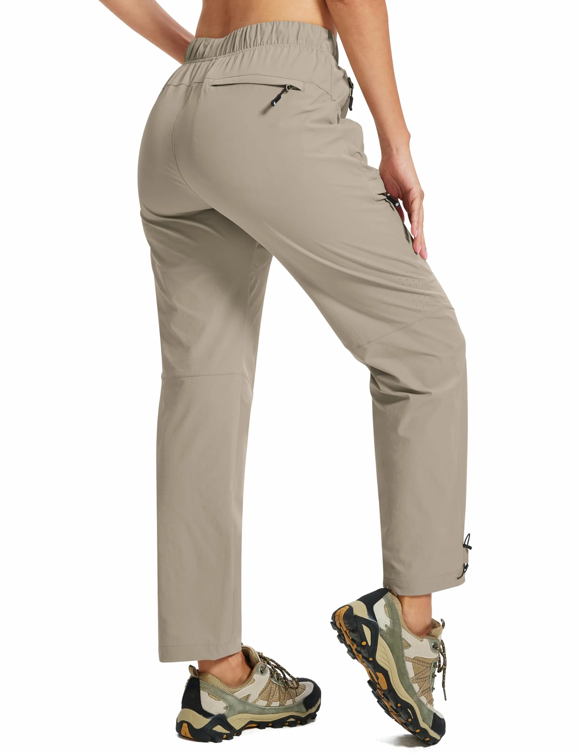 Pantalones Trekking Mujer Cargo Senderismo Impermeable Transpirable 5 Bolsillos