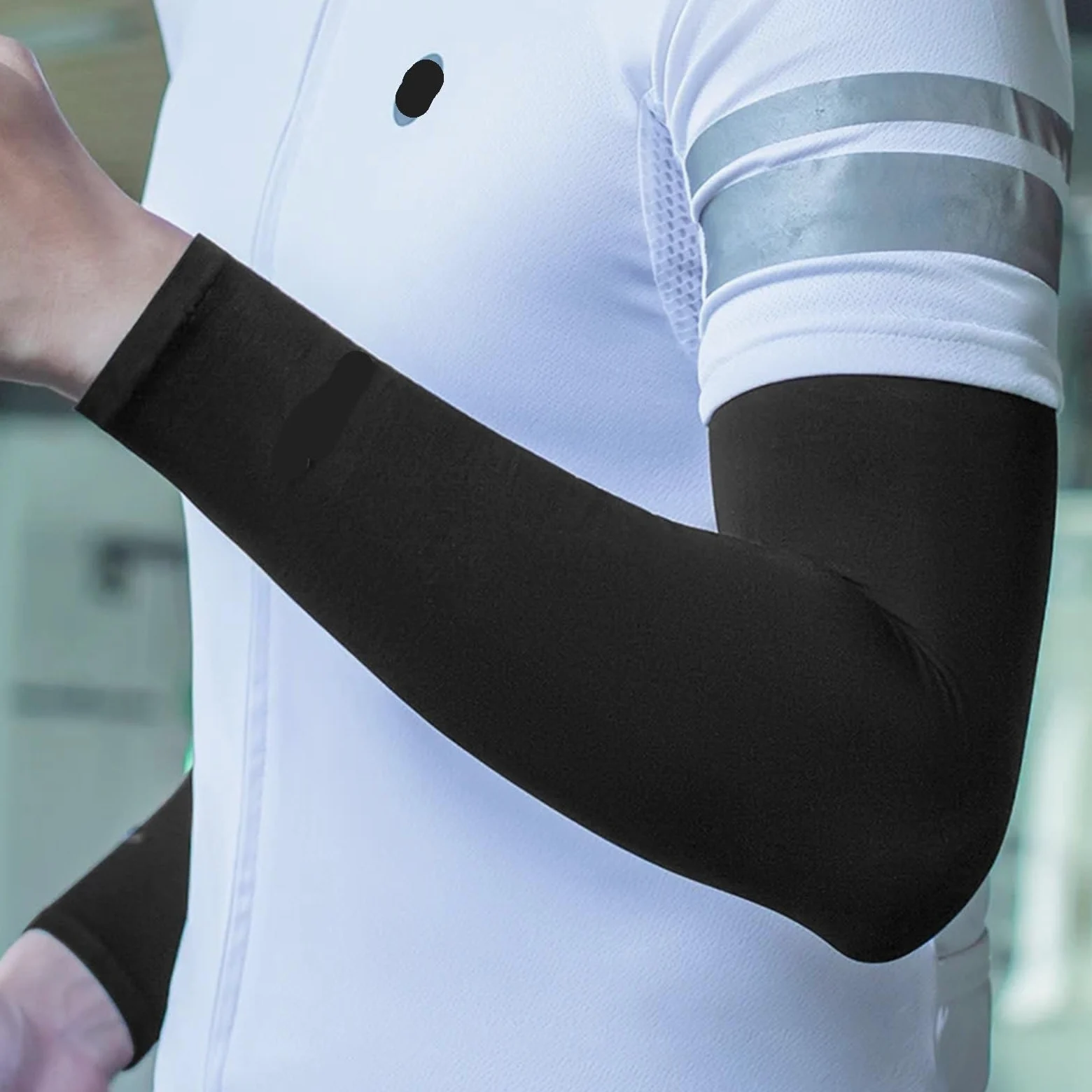 Mangas De Bicicleta De Seda De Hielo Verano Transpirable Ciclismo Protección Del Brazo Al Aire Libre Sol Deportes Bicicleta De Carretera