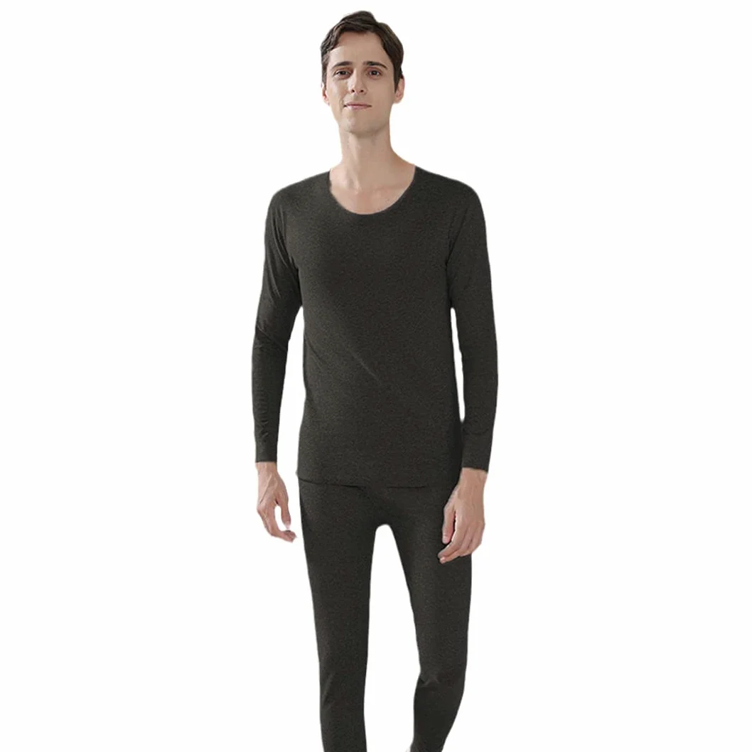 Disimlarl Conjunto de ropa interior térmica de invierno para hombres y mujeres Ropa interior térmica de doble capa de cachemira