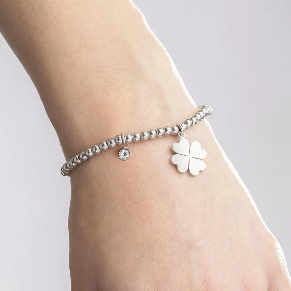 LOTUS STYLE Pulsera Acero Inoxidable Mujer LS2170 Trébol 4 Hojas Cruz Árbol de la Vida Mano de Fátima Infinito Amuleto Suerte