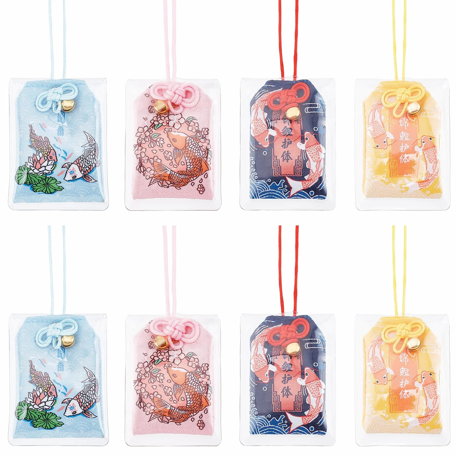WEBEEDY Japonés Omamori Amuleto Colgantes Bolsita