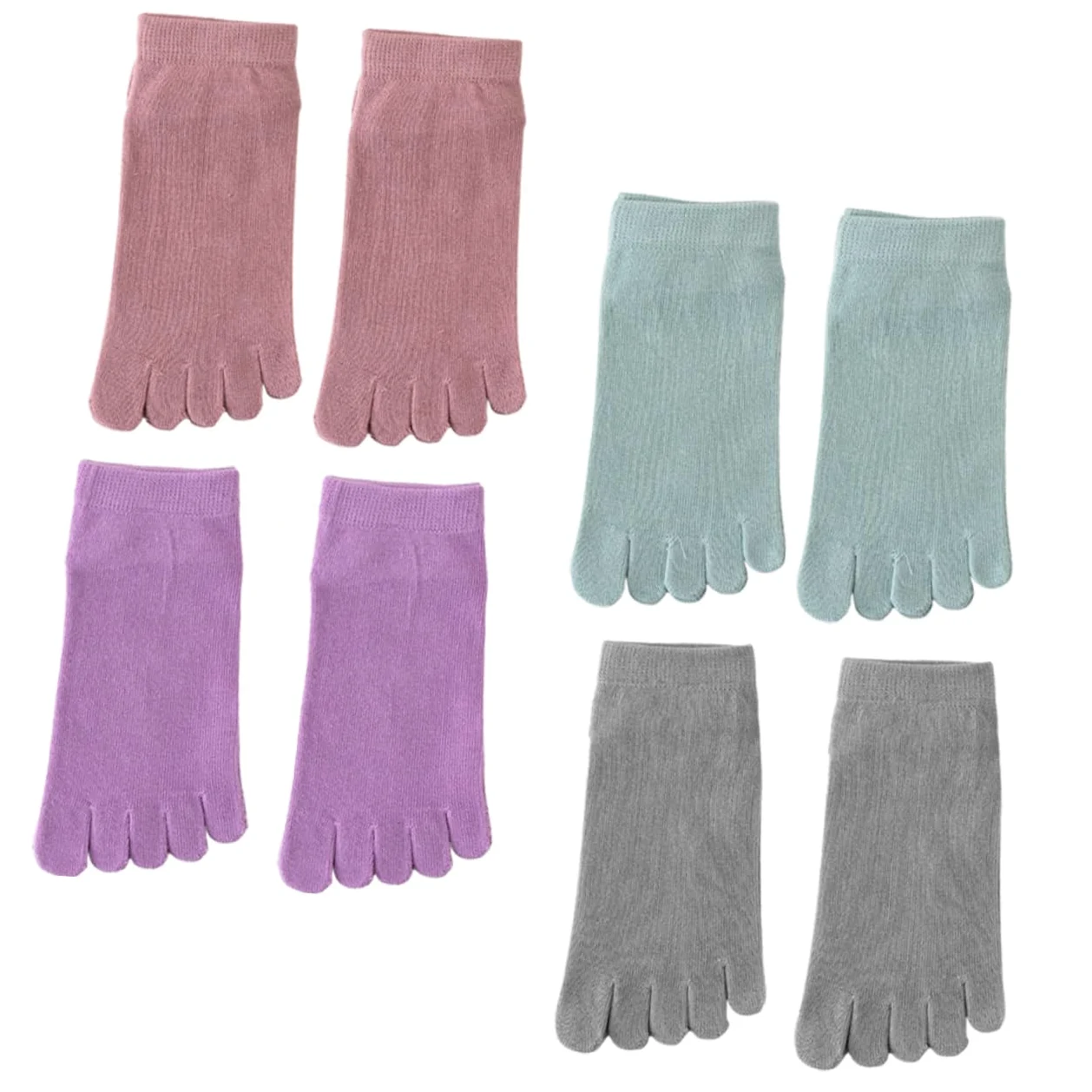 5 Series Calcetines Invisibles Mujer De Calcetines De Dedos Transpirables Suave Y Antideslizante Uso Diario Zapatos Bajos Y Deportivos 4 Pares*5