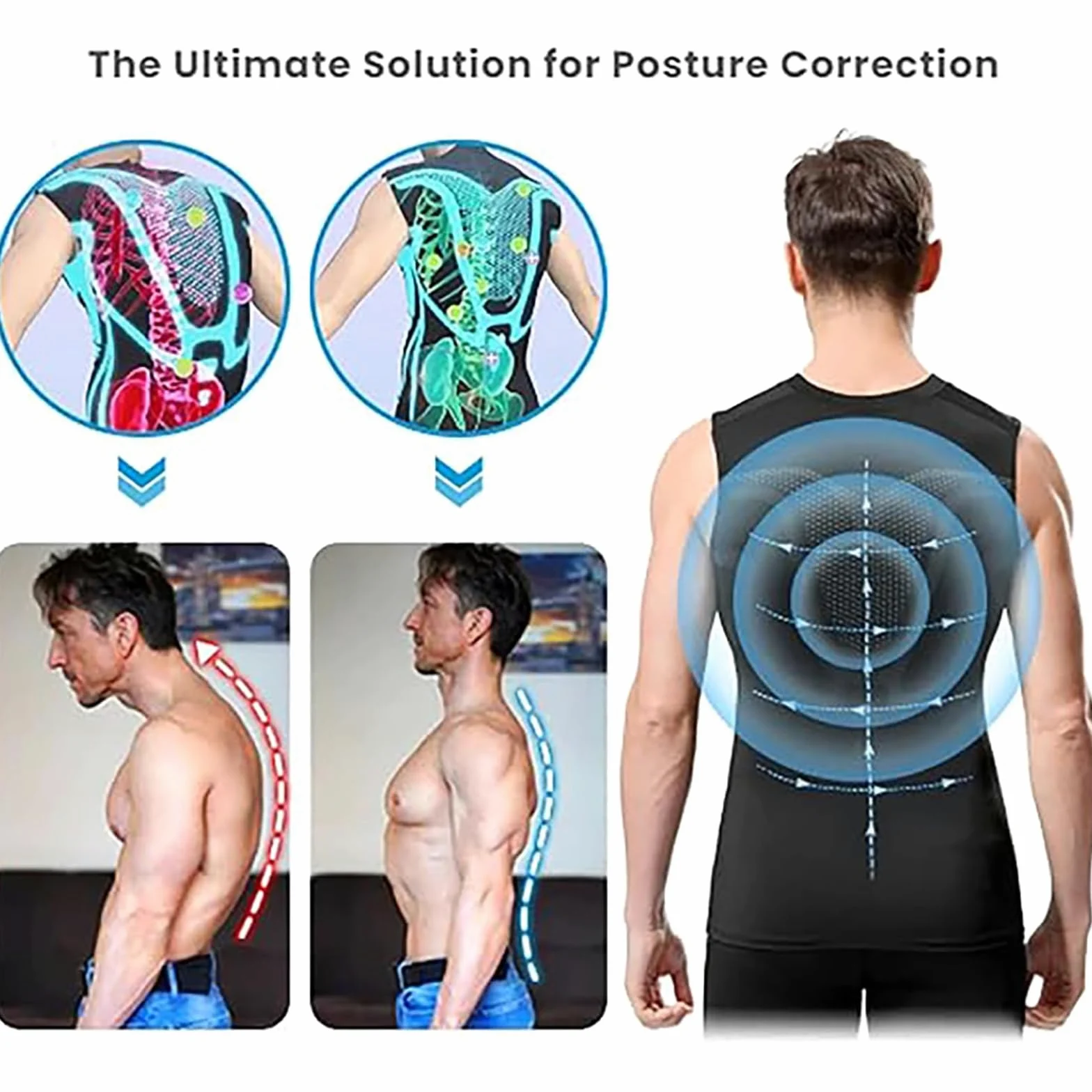 Camiseta De Compresión Sin Mangas para Hombre, Transpirable, Elástica Y De Secado Rápido, Ideal para Correr Y Entrenar En El Gimnasio.