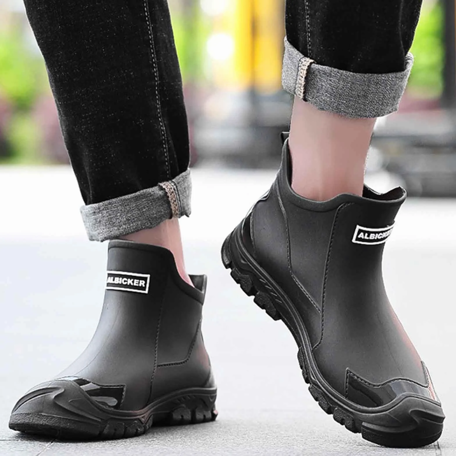 Genérico Suave y Ligero Botas de Agua Trabajo Hombre Impermeable Antideslizante Adecuado para Días Lluviosos y Ambientes Húmedos 38-46EU/2026