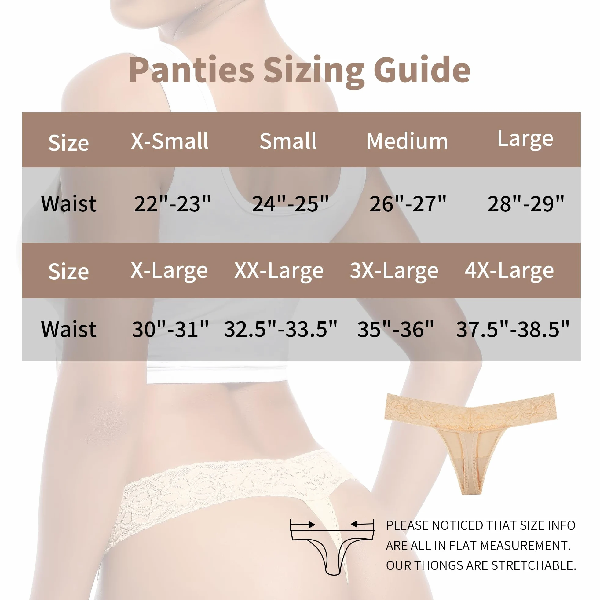 Paquete de 10 tangas de encaje sin costuras para mujer, talla grande, transpirables, talle bajo, espalda en T, de algodón elástico, ropa interior invisible, Tanga de algodón con cintura de