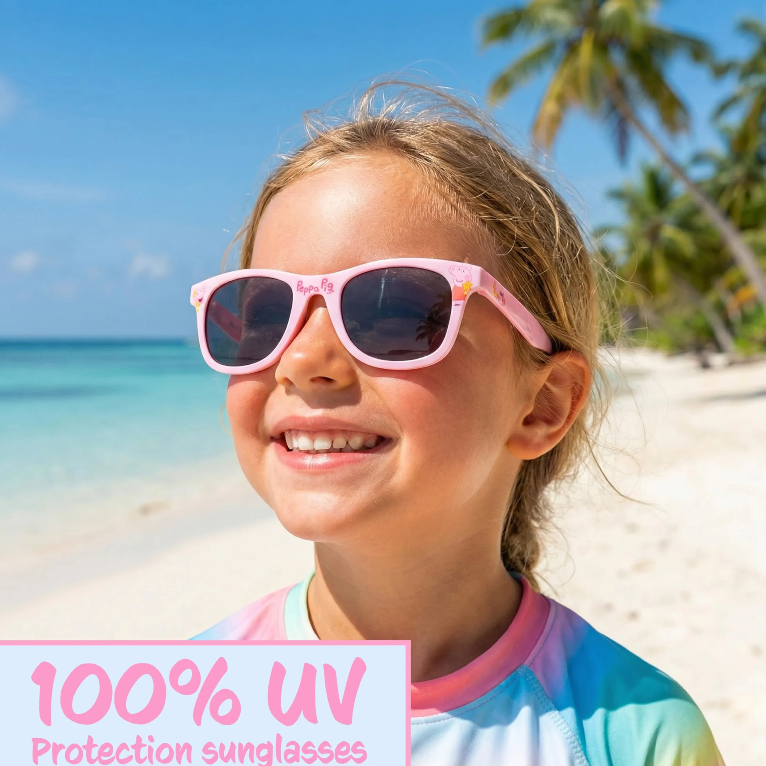 Gorra Niña Ajustable con Gafas de Sol UV400 Paw Patrol Peppa Pig Accesorios Verano