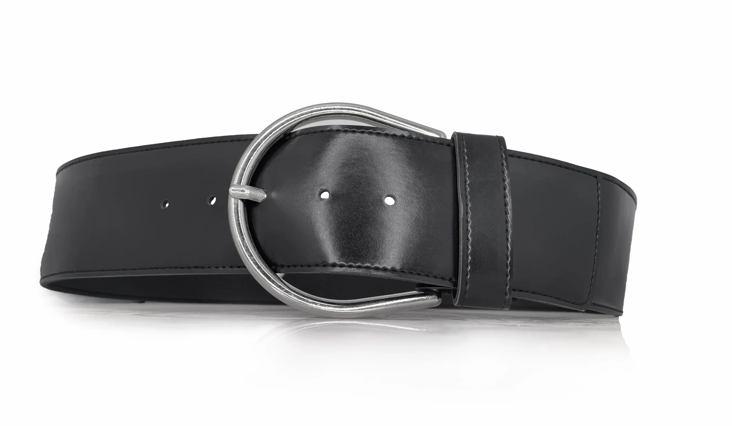 almela - Hebilla cinturón con acabado en plata brillo de 50mm de ancho - 5cm | Buckle belt