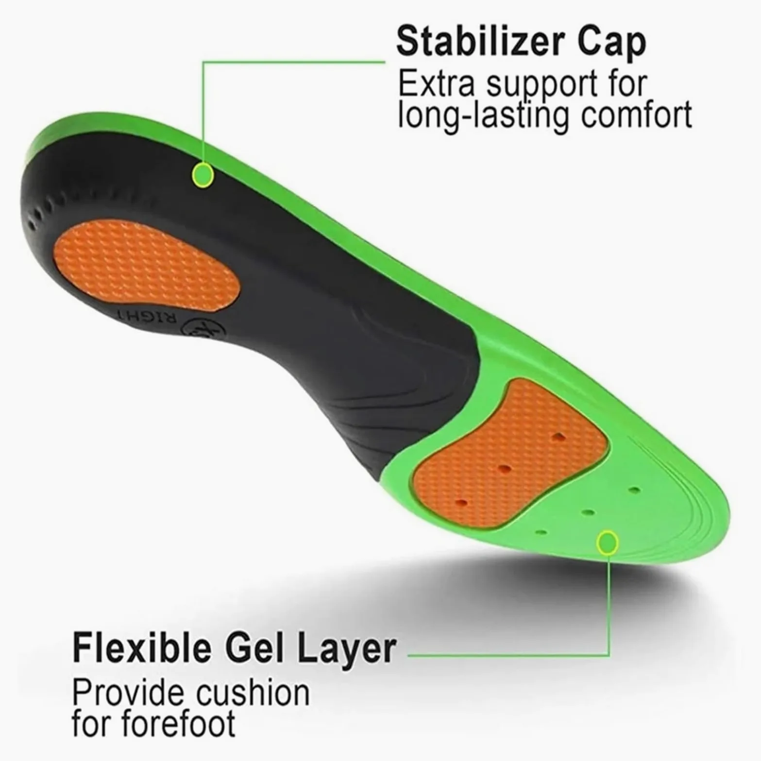 Plantillas de Soporte de Alto, Suela de Zapatos ortopédicos for pies, Almohadilla for, Alivia el Dolor de Fascitis Plantar, Calzado Deportivo(EU36-38)