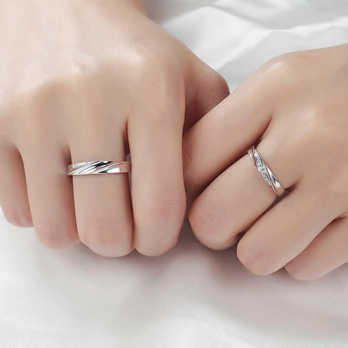 Anillo para hombre, sin piedras preciosas, oro auténtico 375, anillos de compromiso, oro blanco de 9 quilates, alianzas de boda auténticas, 3,9 mm, para hombres, talla 63 (20,1)