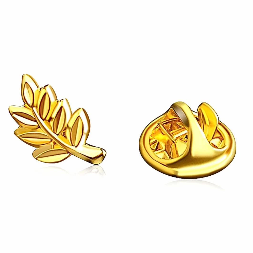 Pin's Acacia Masonería France Dorado Branche de Acacia Joya 12 mm símbolo masónico Zinc