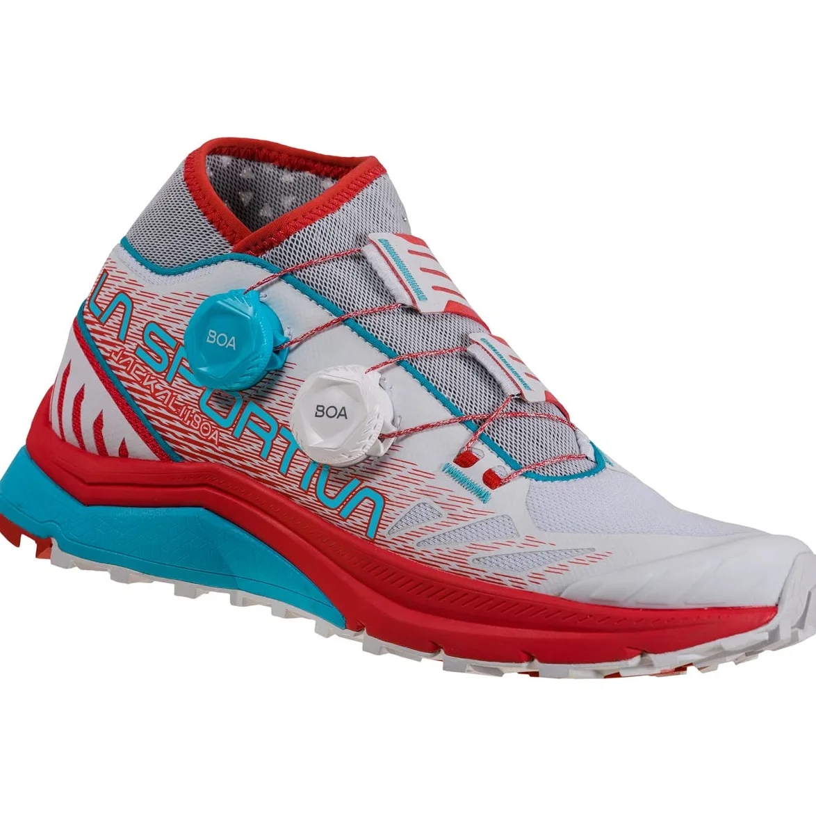 La Sportiva Jackal II Boa Woman White/Hibiscus, Zapatillas de Trail Running Mujer