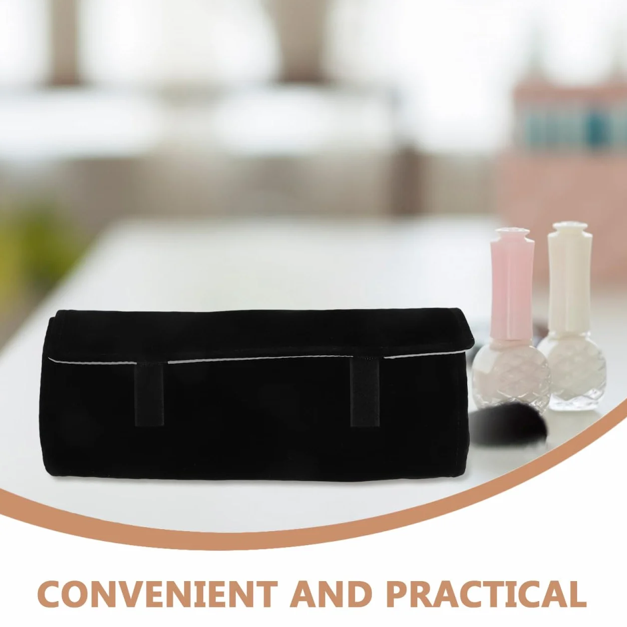 Alipis Bolsa De Rollo De Joyería Multifunción Ligera Para Viaje Organizador Plegable De Anillos Pendientes Y Collares Con Material Suave Y Protección Segura 21.65X11.41X0.39In