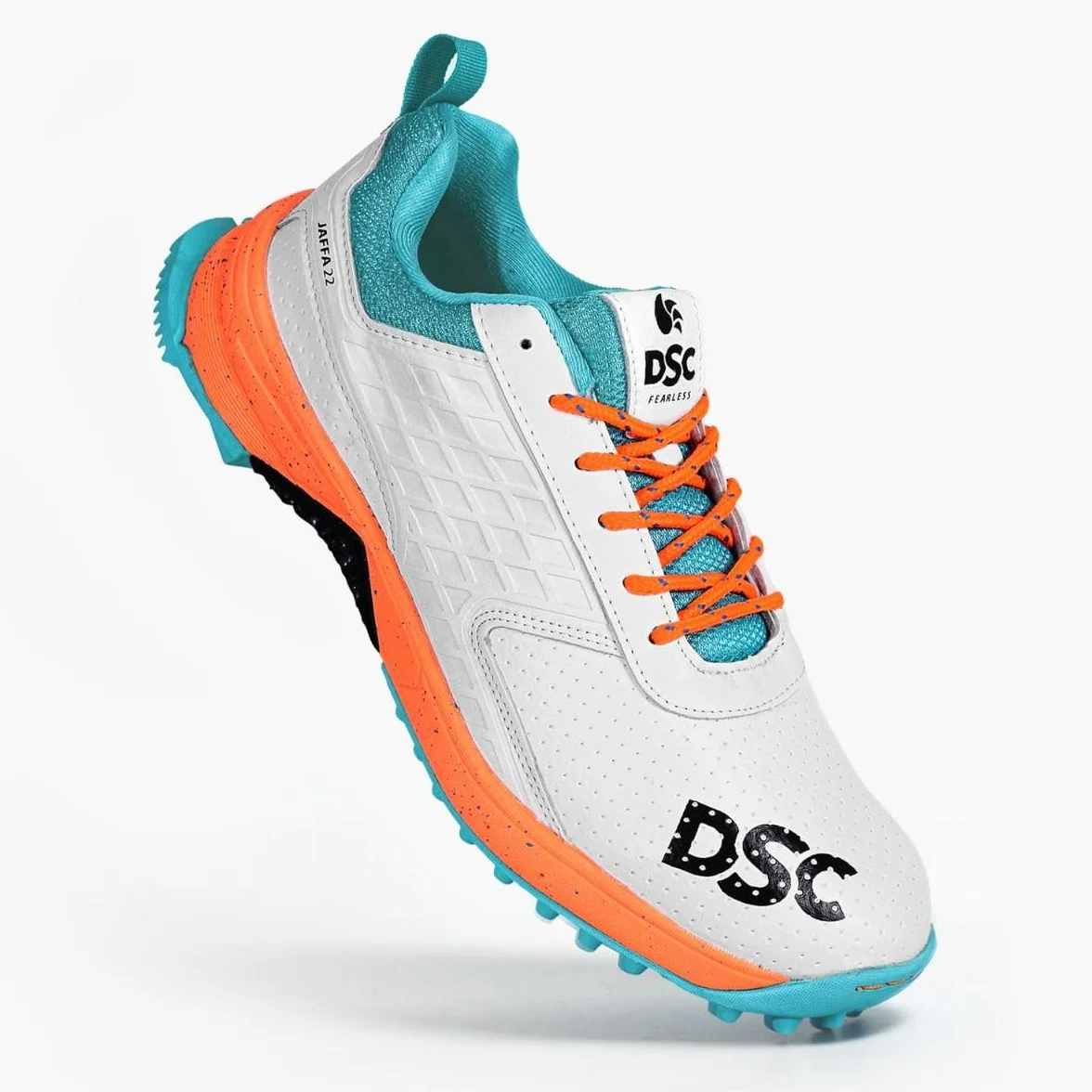 DSC Jaffa 22 Cricket Shoes Men Boys UK 6 EU 40 White Orange