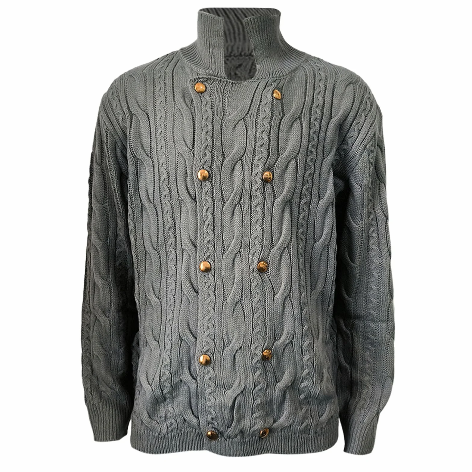 Cardigan Punto Botones Hombre, Chaqueta Hombre Punto Fino Manga Larga Cárdigan De Punto De Invierno Suéter De Punto Con Botones Y Bolsillos De Punto Grueso Casual Cuello Chal Para Otoño E Invierno