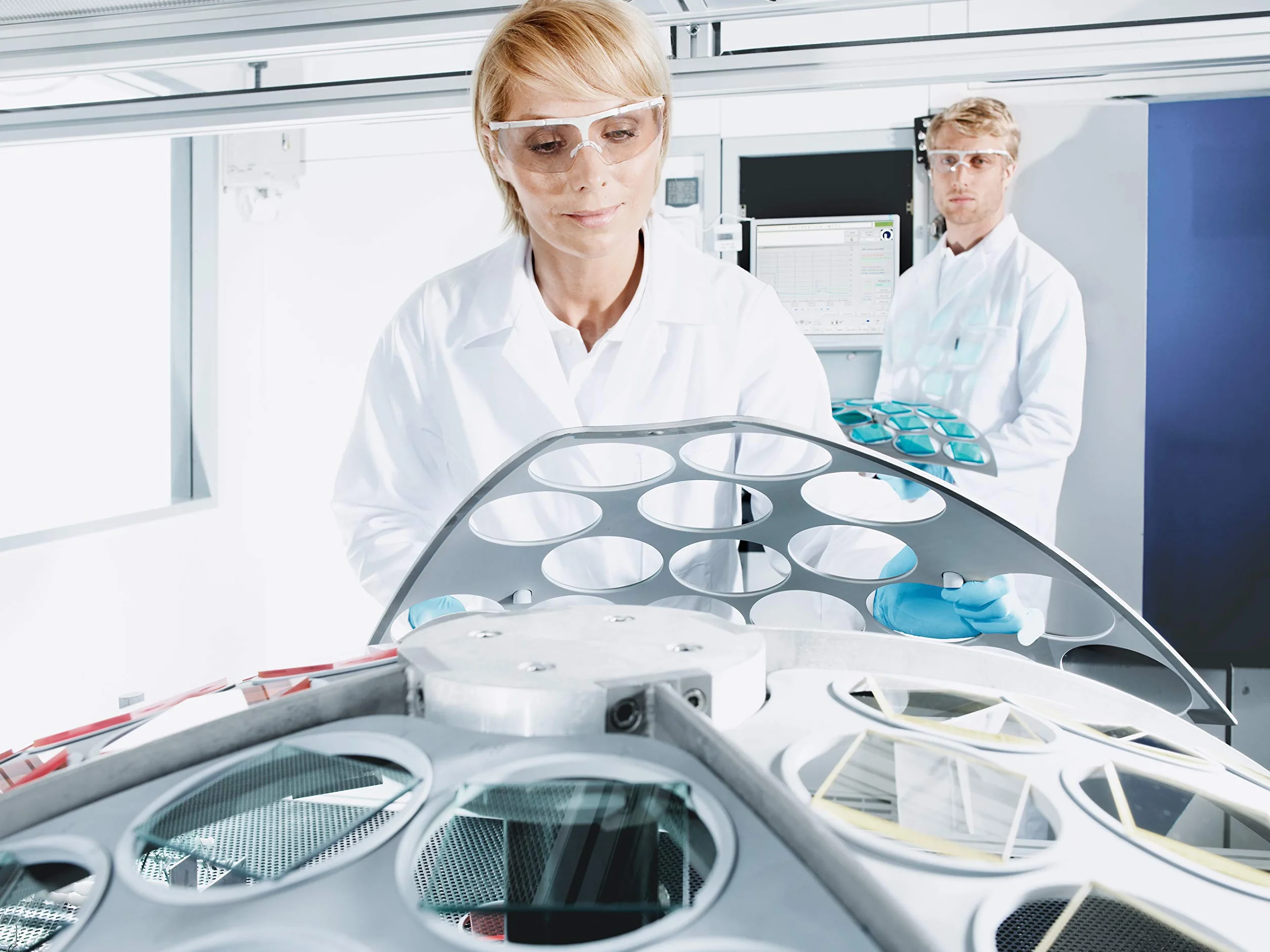 Uvex 239 Abrigo de trabajo para mujer - Abrigo blanco de laboratorio para mujer, manga larga y corte entallado