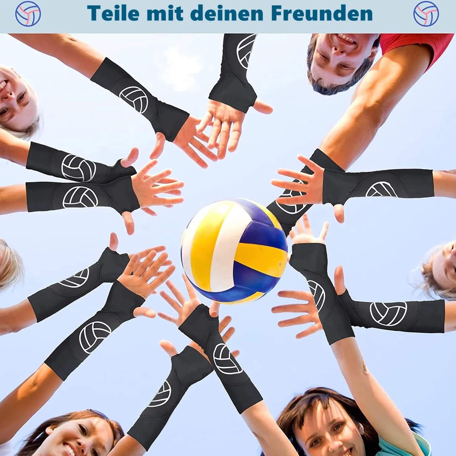 Elastische Voleibol Kompressionsmanschette Armschoner für Kinder