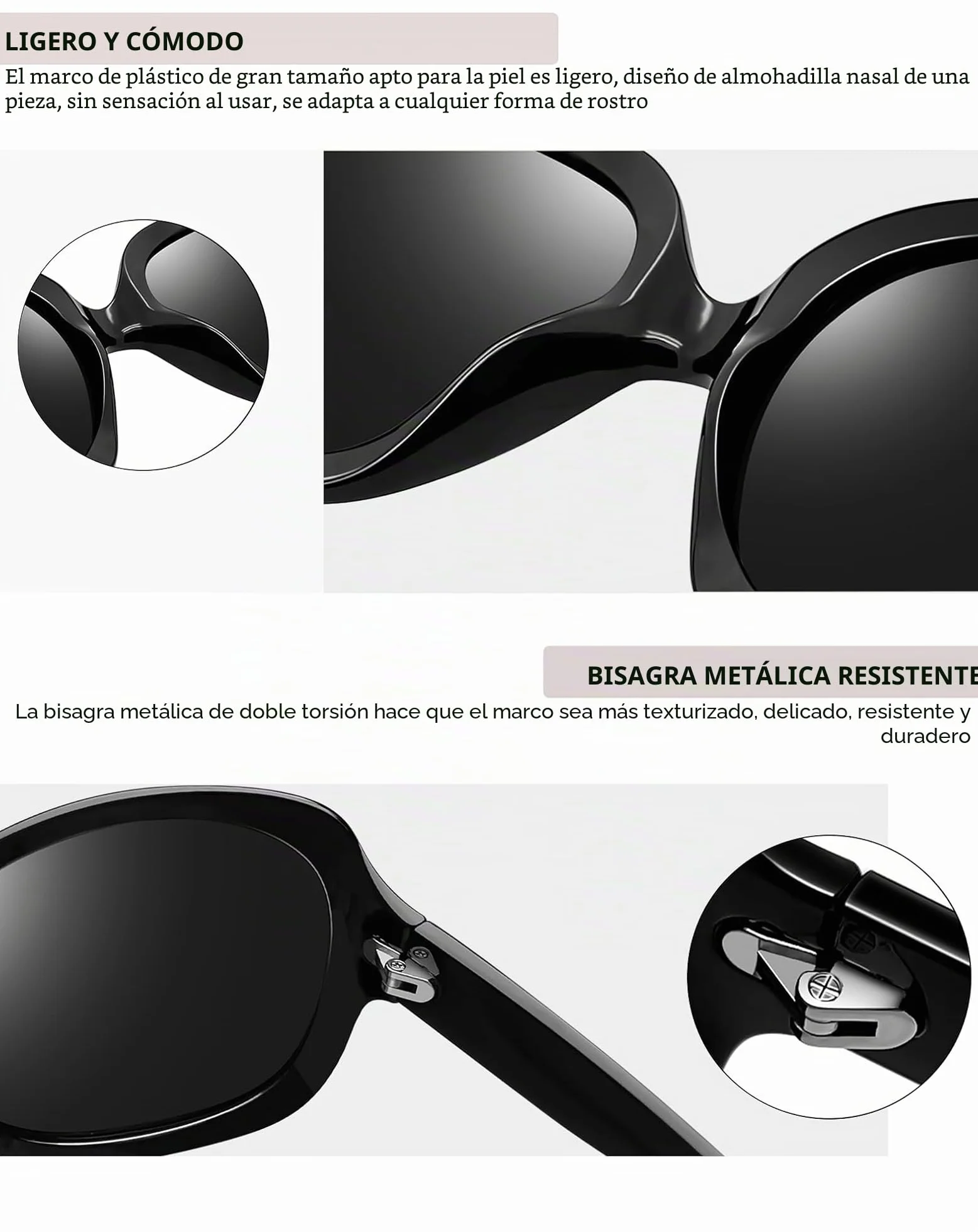 Joopin Gafas de Sol Mujer Grandes Polarizadas UV400