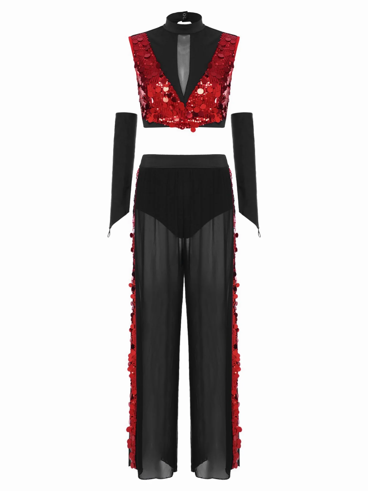 Disfraz de danza lírica para mujer, traje de dos piezas, parte superior de malla, traje de pantalón, traje de baile lírico, traje de actuación, baile de graduación