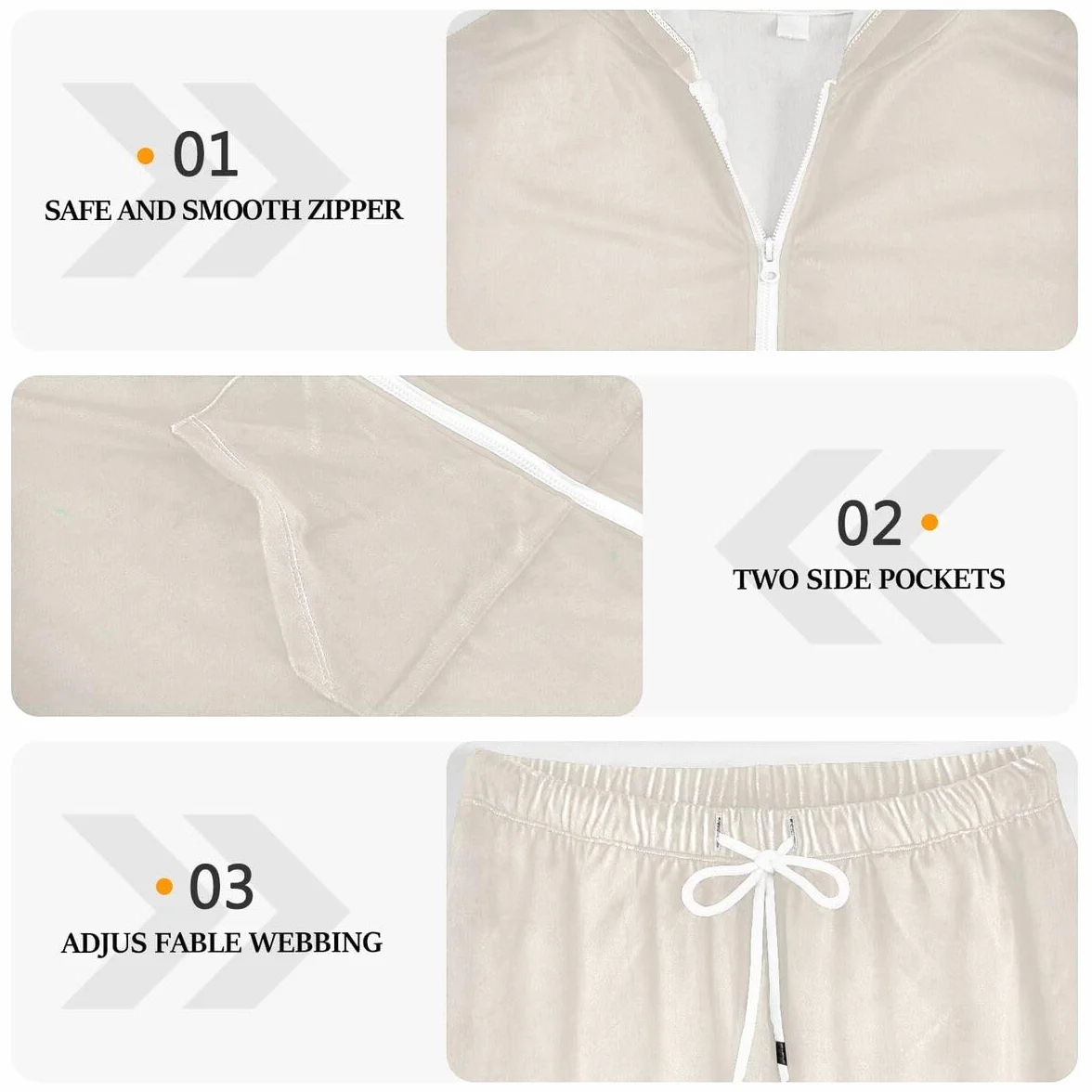 Conjunto deportivo de 2 piezas para mujer, conjunto deportivo abstracto de manga larga, color beige anormal