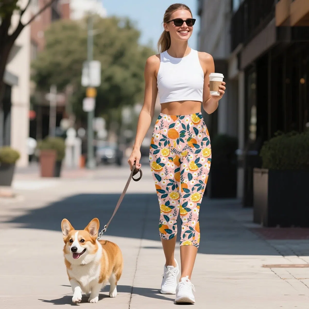 Amzbeauty Leggings de yoga capri de cintura alta para mujer, longitud 3/4, con bolsillos, control de abdomen, pantalones de yoga para mujer, deportes, correr