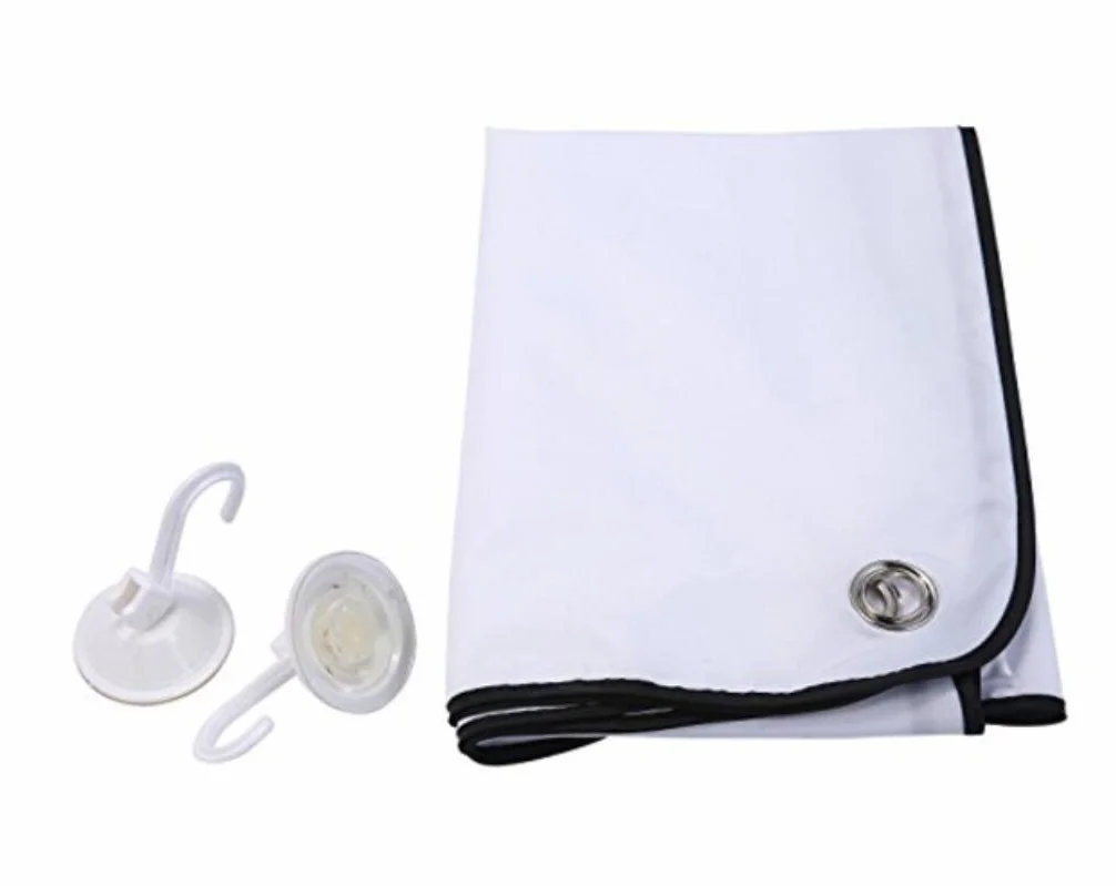 Delantal de barba impermeable de RUII, para adulto, barbero, tela, Blanco, 130x82cm