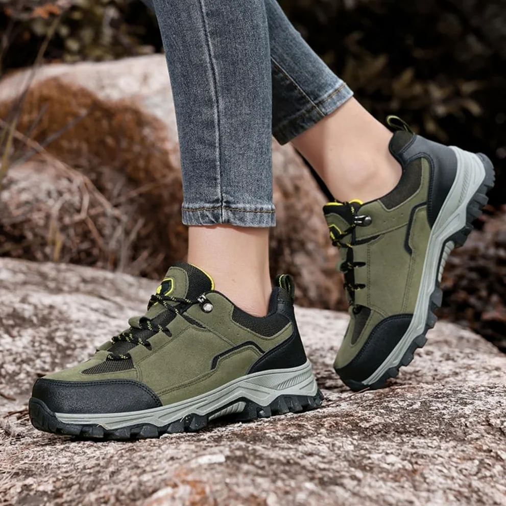 Zapatillas Senderismo Impermeables Hombre Calzado Trekking Ante | Antideslizante Resistente Desgaste, Zapatos Caminar Aire Libre Ligeros Informales, Trail Running Viajes Acampada