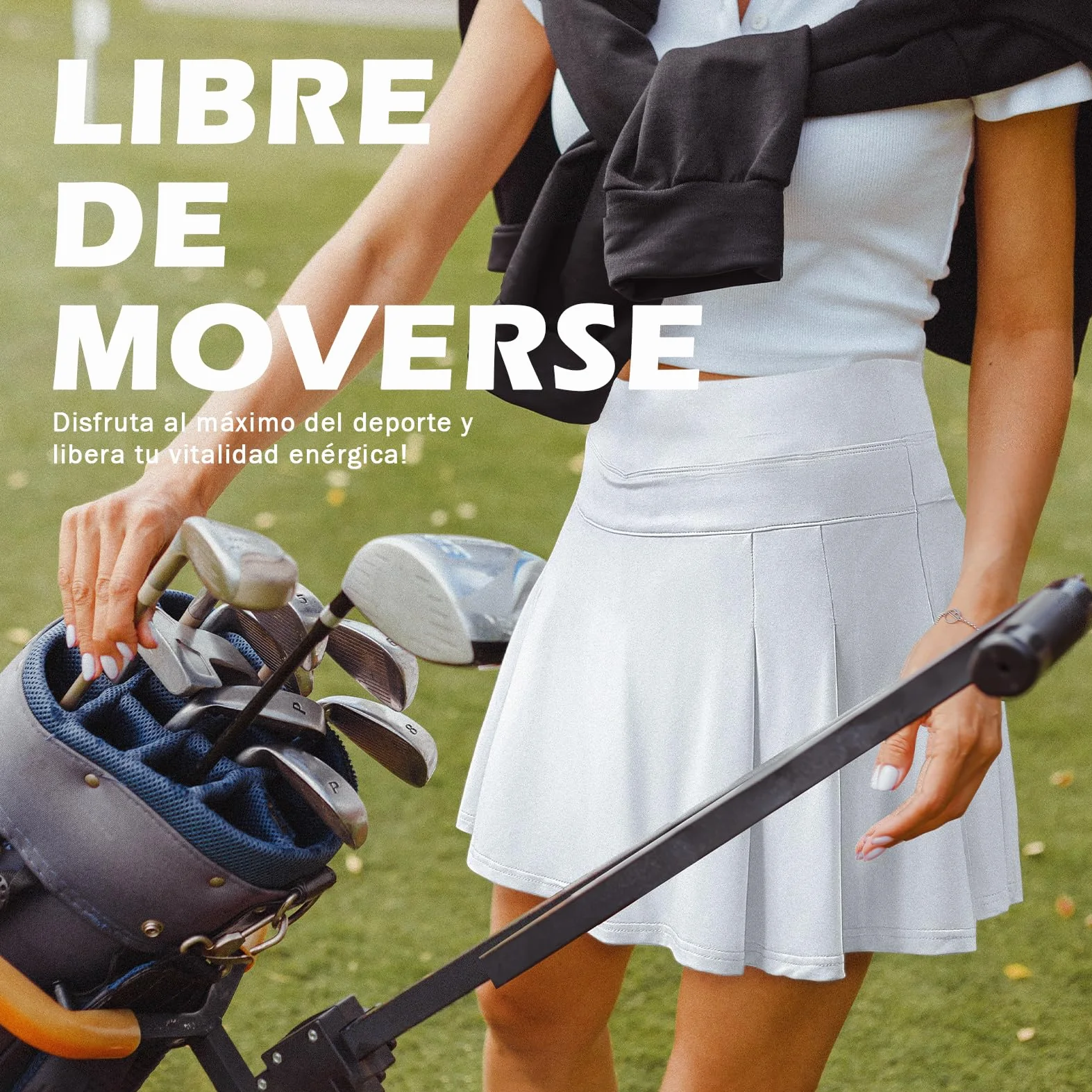fuinloth Falda Padel Tenis Mujer Deporte Pantalón Deportivo Mujer de Golf con Bolsillos