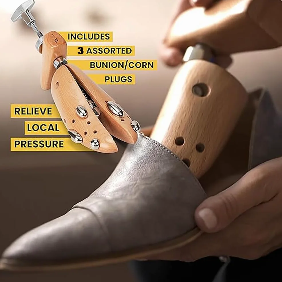 Horma Ajustable De Madera Maciza, Horma Unisex con Partes para Juanetes Y Callos, Expansor De Horma De Madera, Adecuado para Zapatos De Cuero Y Zapatos Planos,48 to 50