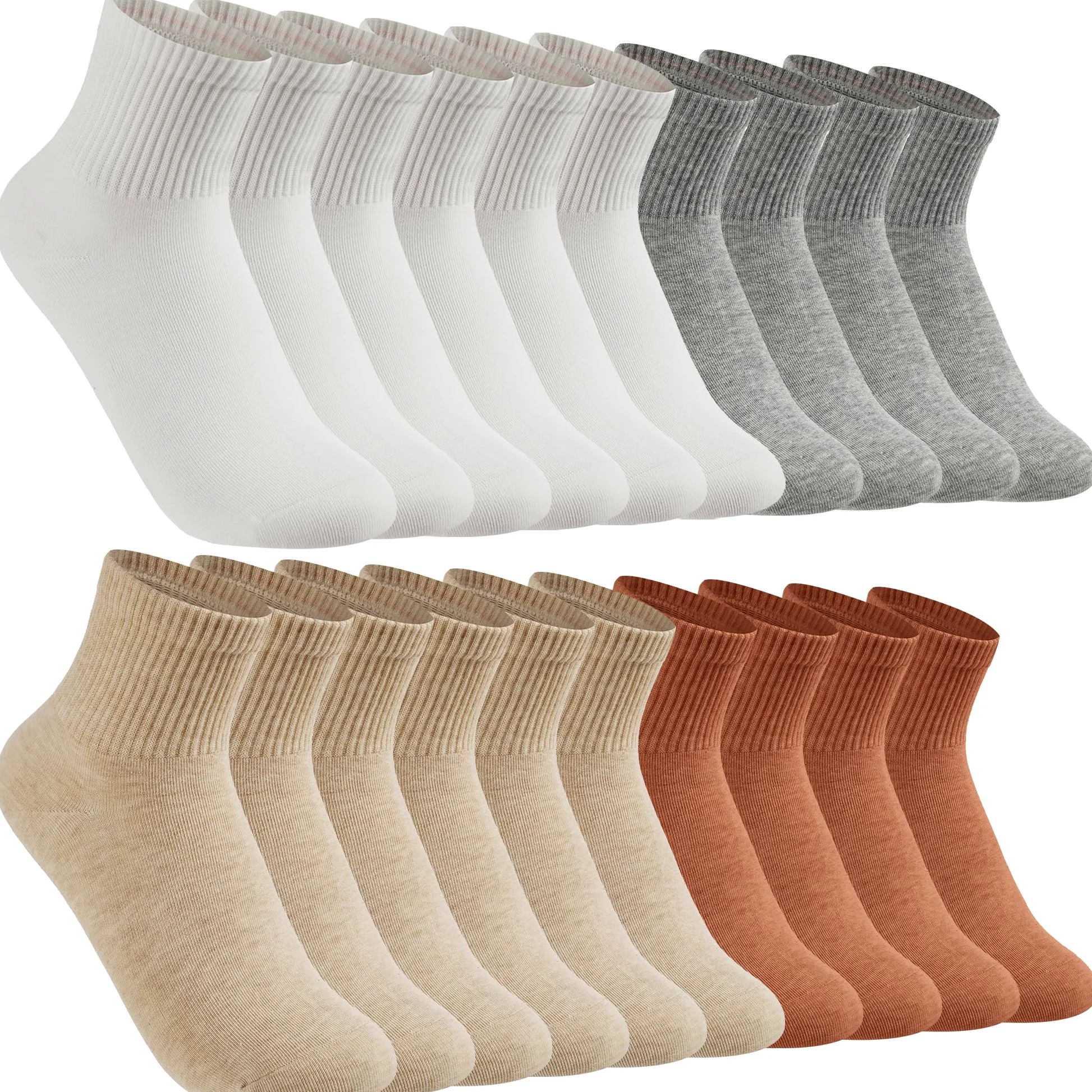 Calcetines altos para mujer, puntera sin costuras, alta elasticidad, suaves por encima del tobillo, para mujeres y niñas, talla 6-10