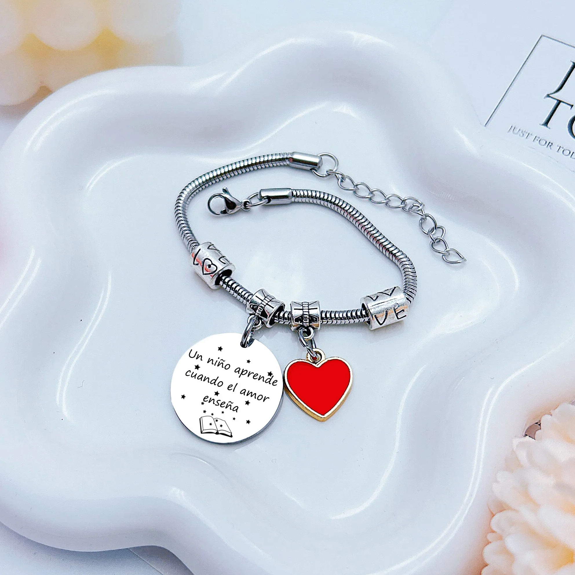 Pulsera Maestro Regalo Grabado Graduación Cumpleaños