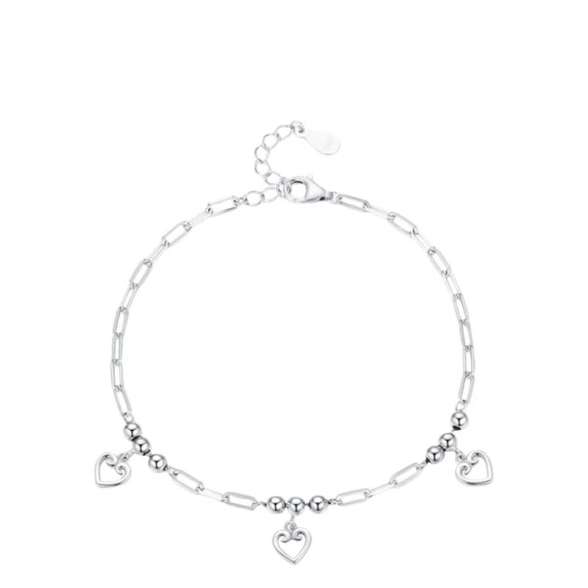 Pulsera de promesa para novia, pulseras de piedra natal de corazón sin piedras preciosas para mujer, oro blanco de 9 K, 14 quilates, 18 quilates, PT950