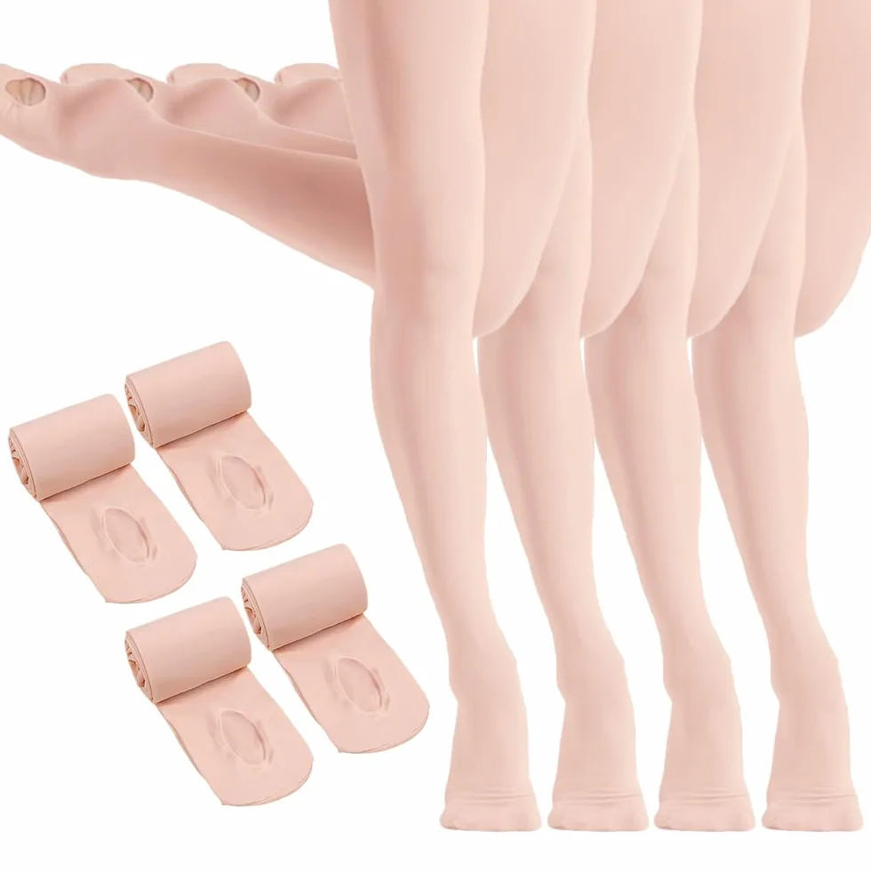 HETH Mallas de ballet para niñas, mallas de baile ultra suaves convertibles