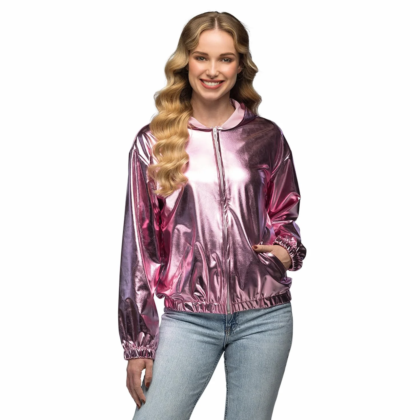 Boland Chaqueta rave metalizada disfraz retro hombre mujer fiesta carnaval