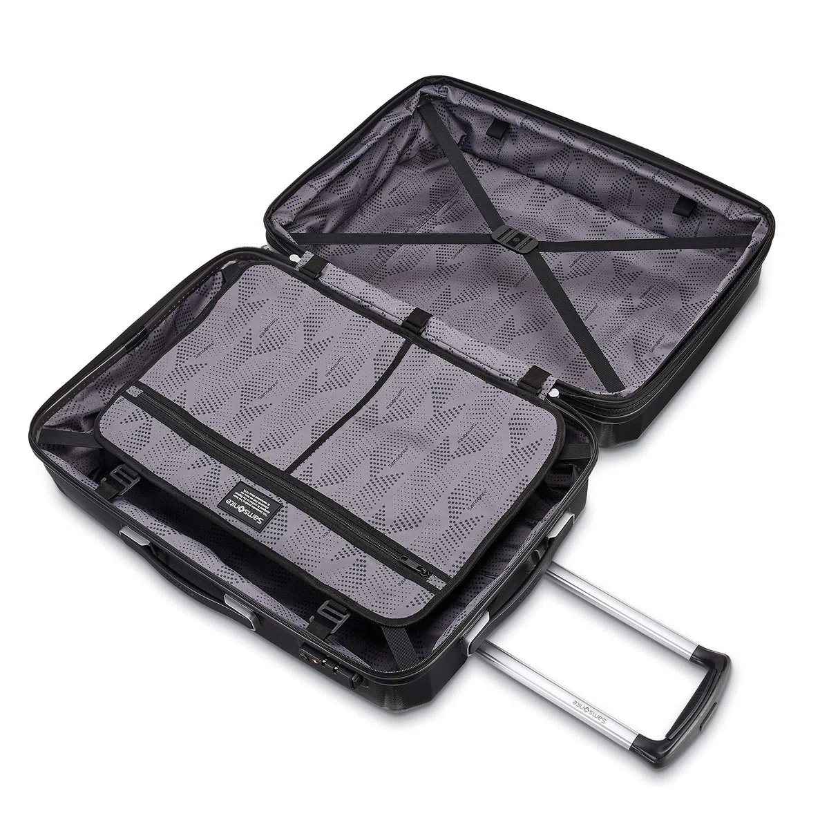 Samsonite Winfield 3 DLX - Maleta rígida con Ruedas giratorias, Black, 3-Piece Set (20/25/28), Winfield 3 DLX Hardside - Equipaje expandible con Ruedas giratorias