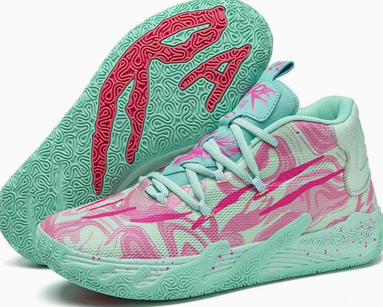 Zapatillas de Baloncesto para Hombre Aire Antideslizantes Hombre Zapatillas de Deporte Moda Calzado de Baloncesto Zapatos de Baloncesto Masculino Gimnasio (MT-D7, 39EU)