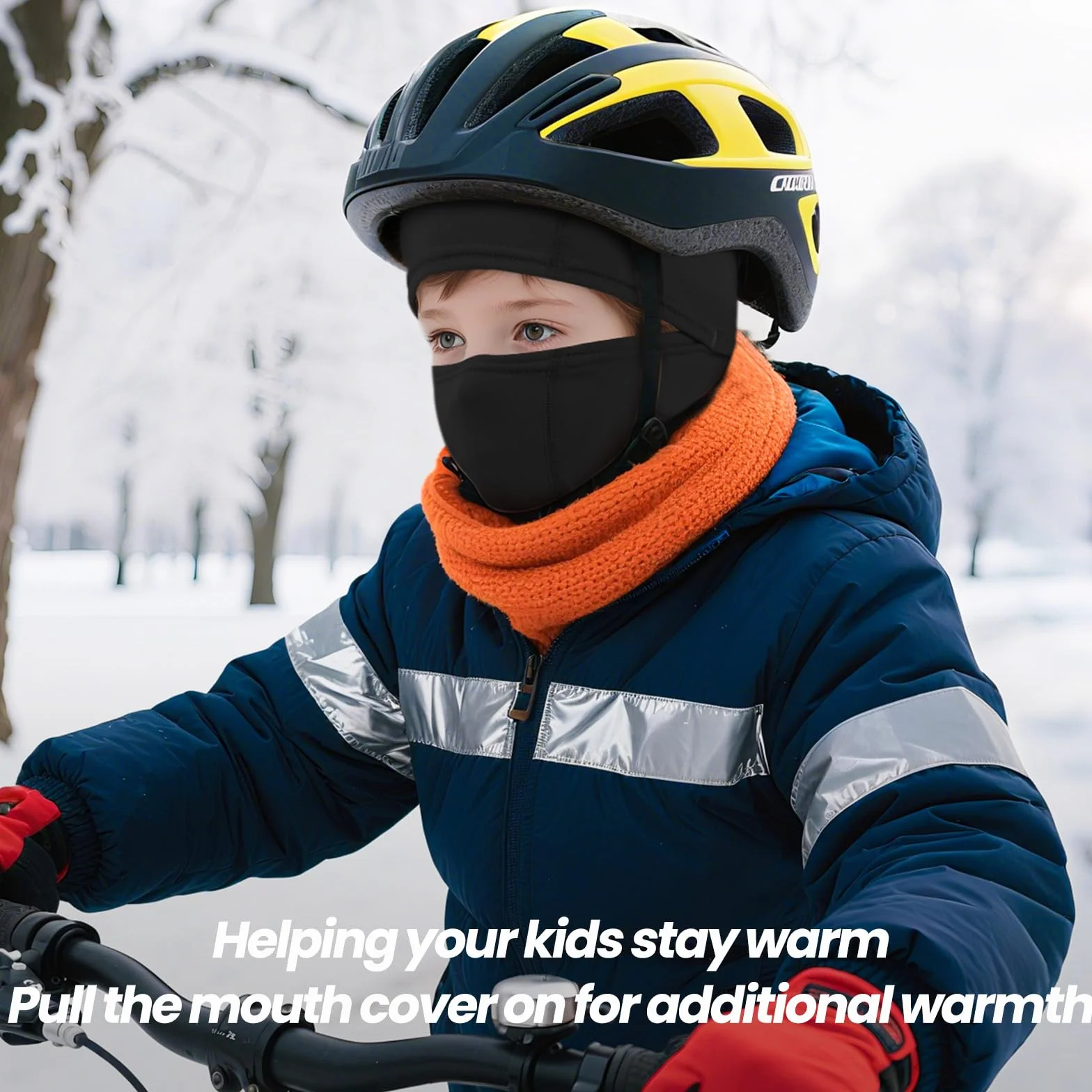 Máscara de Esquí Antiviento Térmica para Niños Balaclava Invierno Ciclismo