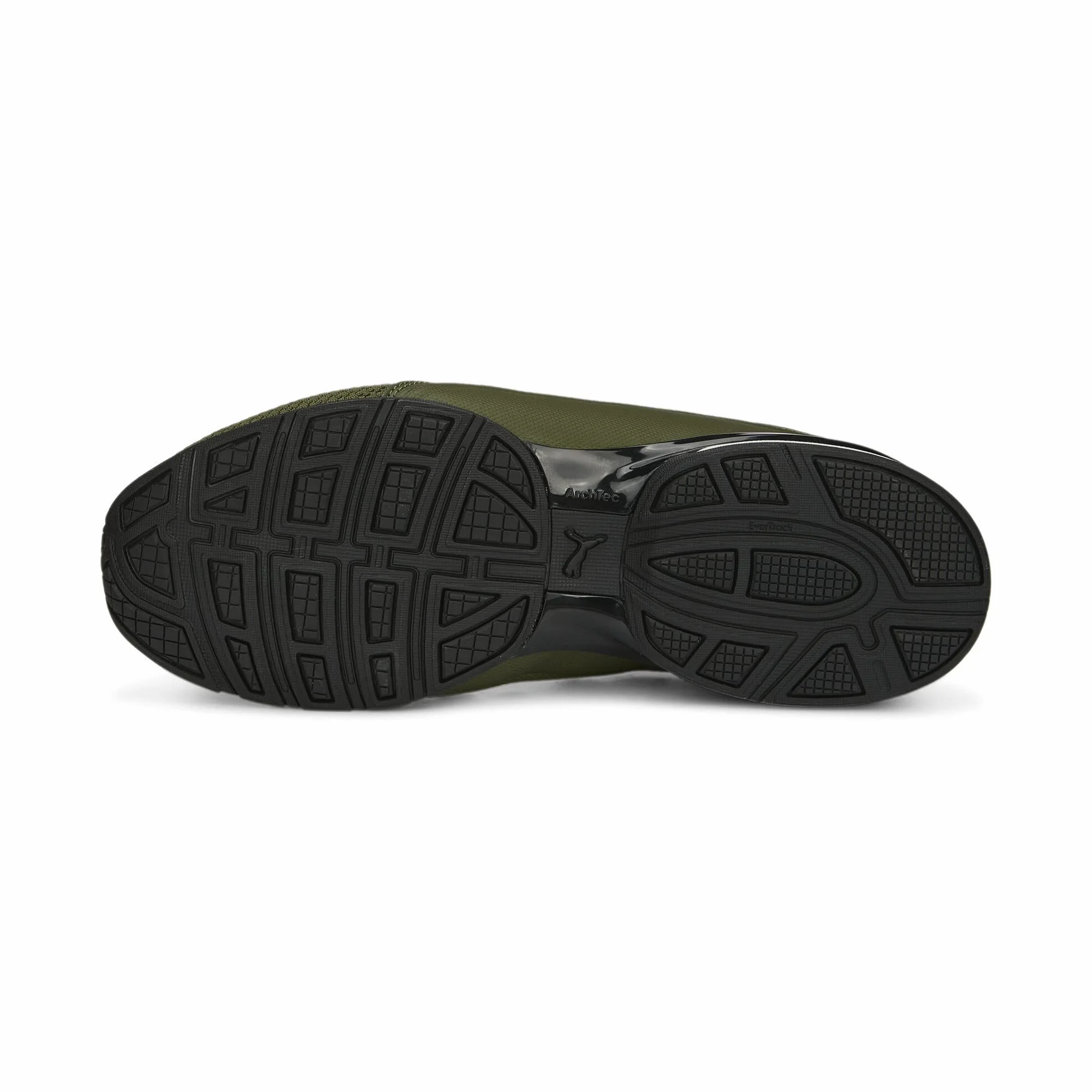 PUMA Zapatillas de Running Hombre Axelion Refresh 42.5, Green Moss Black Feather Gray