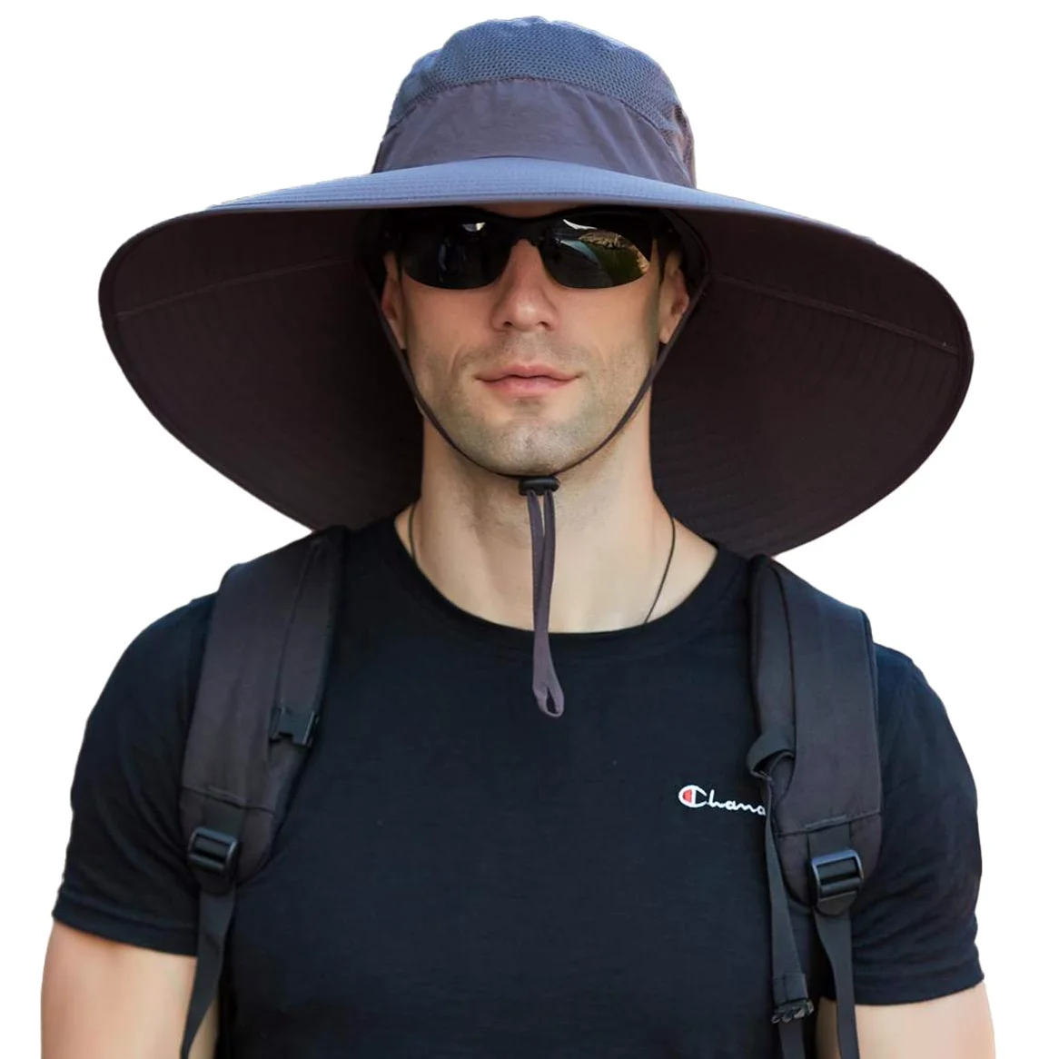 Leotruny Sombrero de ala súper ancha UPF50+, impermeable, para pesca, senderismo, camping