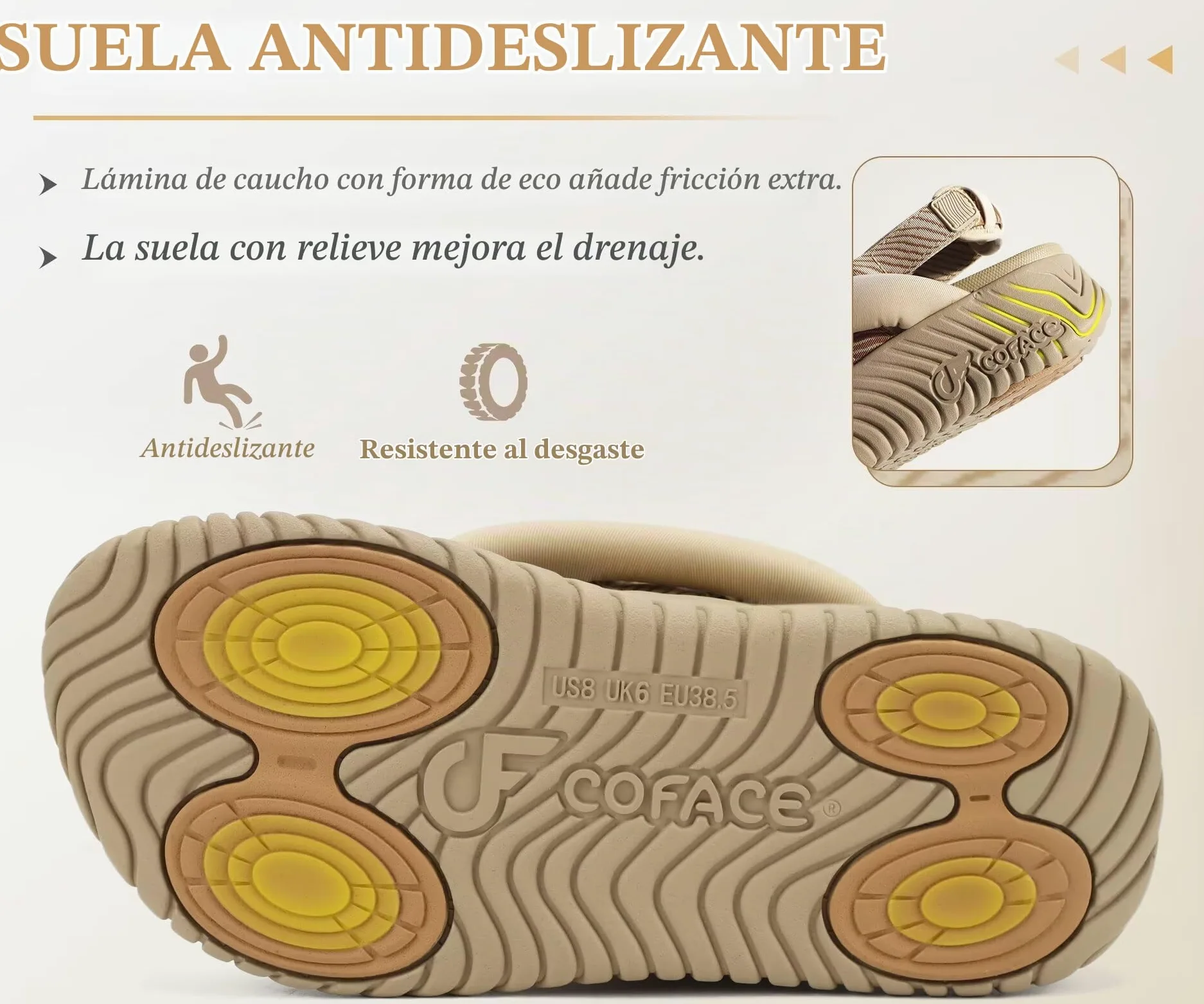 COFACE Ortopedicas Sandalias Trekking Mujer Comodas Caminar Deportivas Sandalias Senderismo Verano Playa Piscina Elegantes Plataforma Chanclas Ajustables Ligera Fascitis Plantar Chancletas