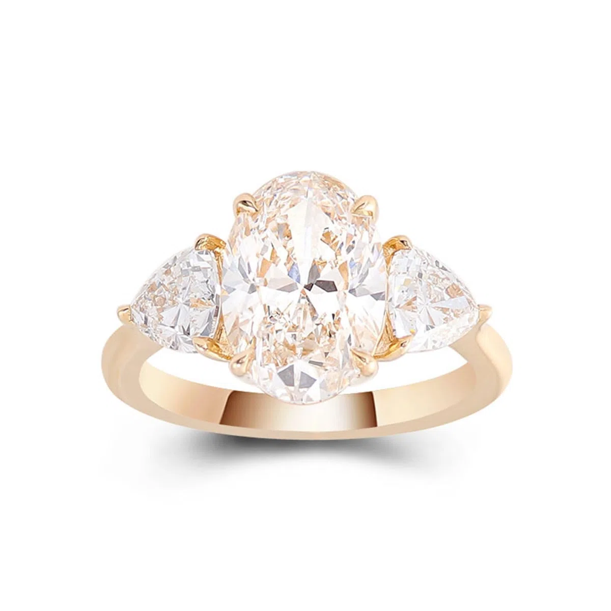 Anillo de oro amarillo para mujer, Moissanite, anillo de compromiso, oro auténtico 375/585/750, elegante anillo de boda de 9 K/14 K/18 K, oro con grabado para mujeres