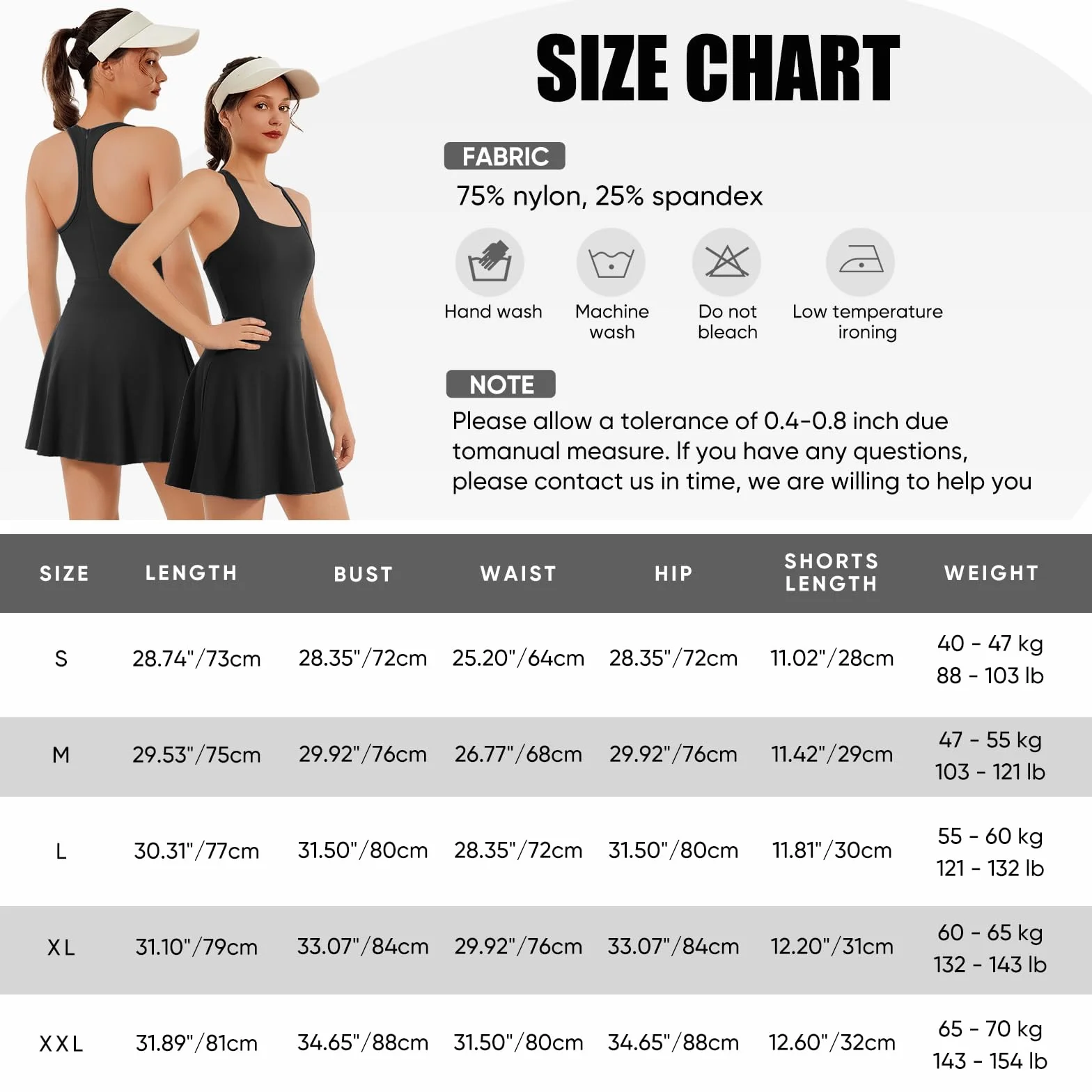 Bezioner Vestido Tenis Mujer Cremallera Sujetador Integrado Pantalón Bolsillos Padel