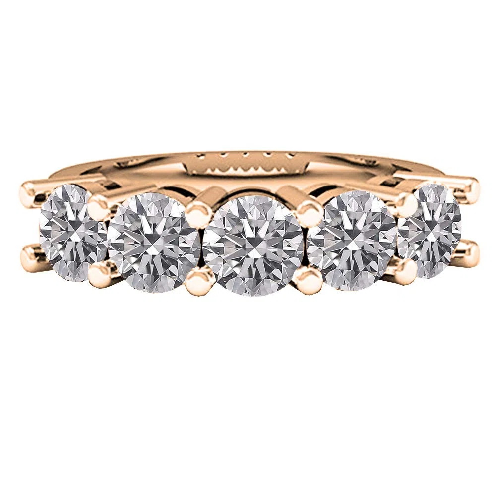 DazzlingRock Collection 10 quilates oro rosa H-I Diamante cultivado en laboratorio