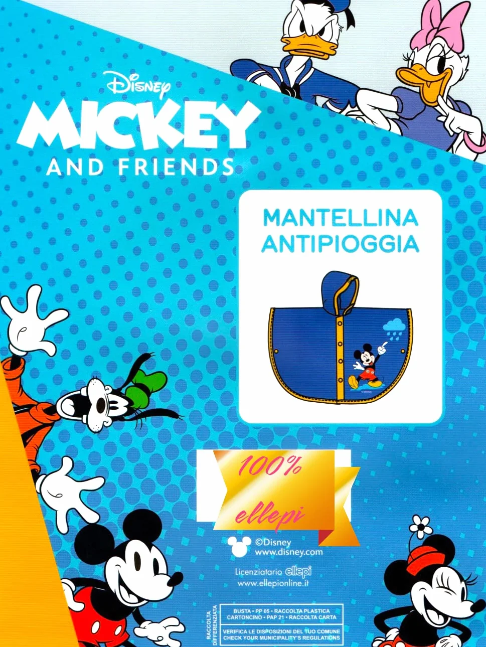 Capa de lluvia Minnie Mickey Mouse Niña Impermeable Años Poncho Antilluvia Capa Niña Niños Chaqueta Niño Kway Regalo Cumpleaños Ropa