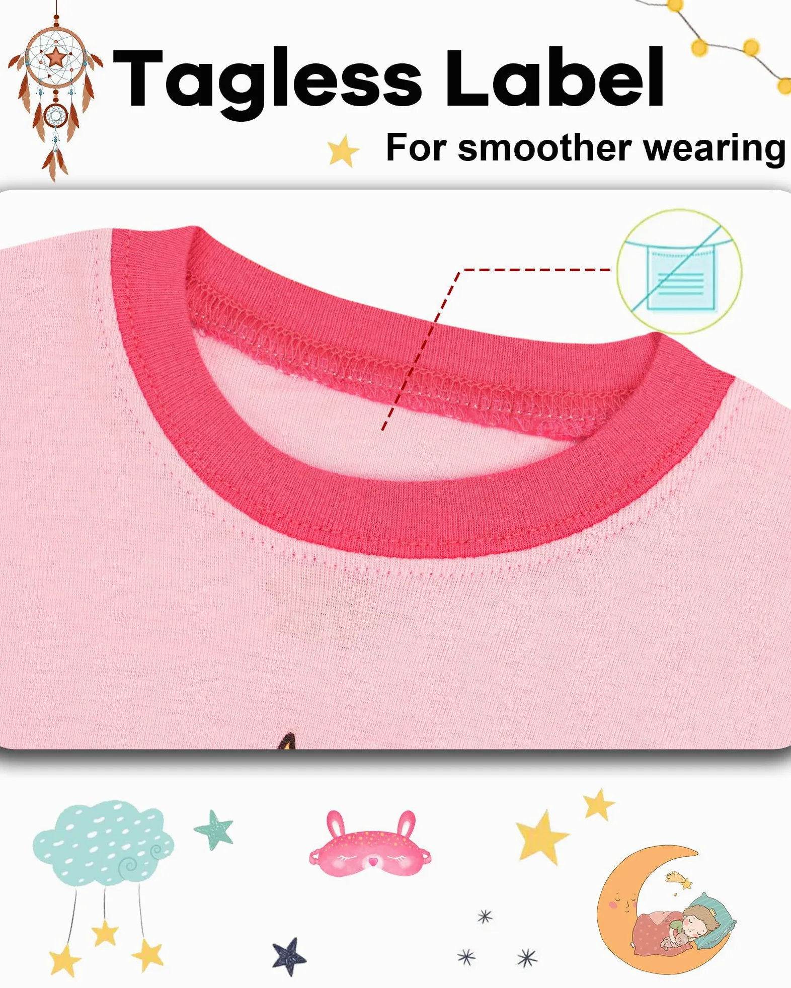 DAUGHTER QUEEN Pijama corto para niña, 100% algodón, talla 18 meses a 12 años