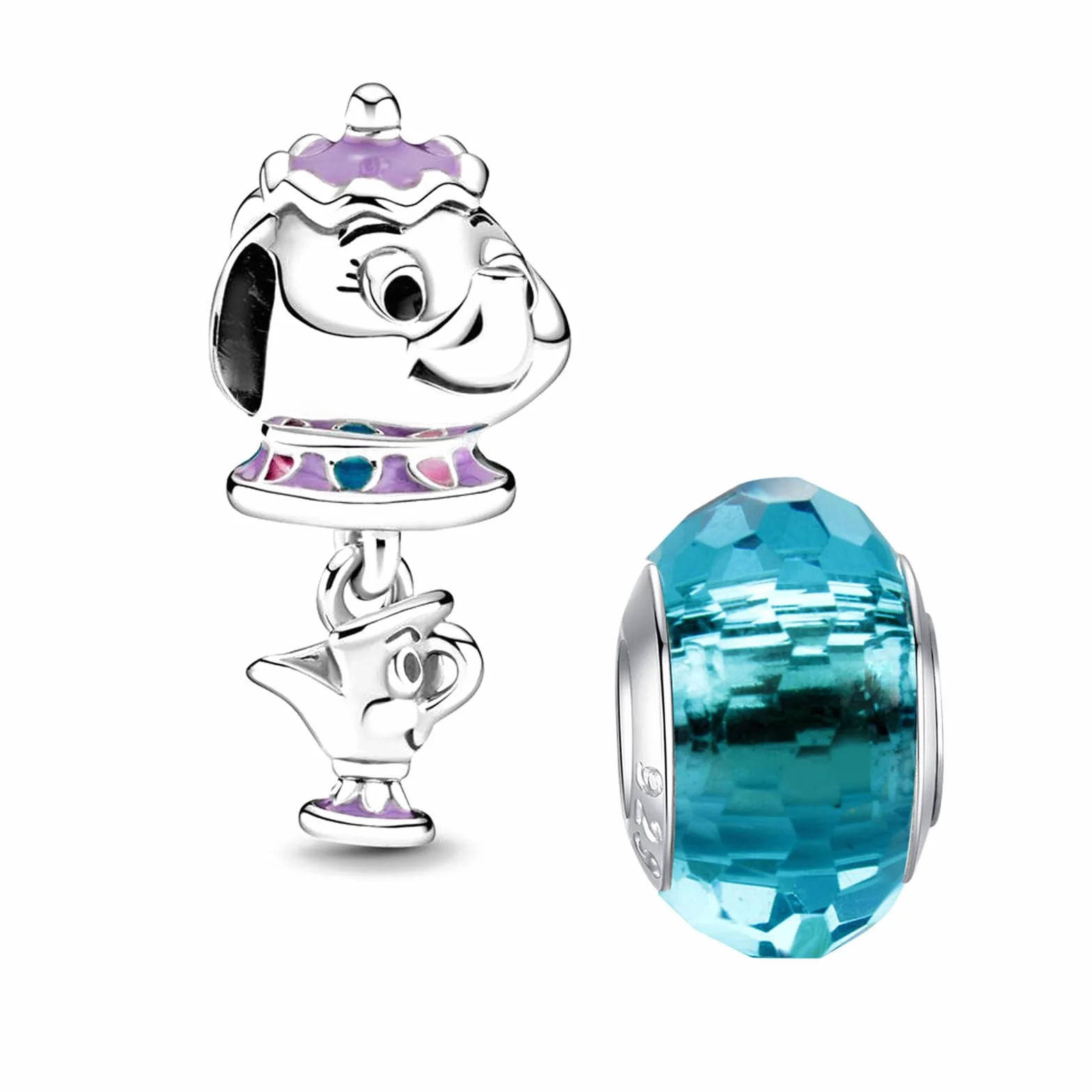 HappyStar Bead Charms para Charms Pulsera Collar Joyería Europea, Bead Charms para Mujer, Colgante Plata de Ley 925