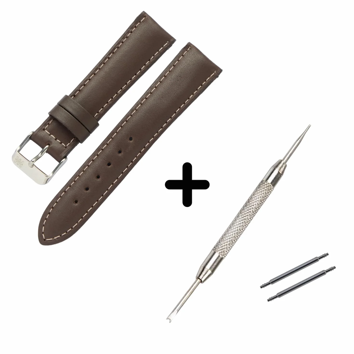Moreira Correa de Reloj de Piel Hecha en España – Cuero Genuino Artesanal, Pasador Tradicional con Herramienta, Hebilla de Acero Inoxidable, Disponible en 14mm 16mm 18mm 20mm 22mm 24mm, Hombre y Mujer
