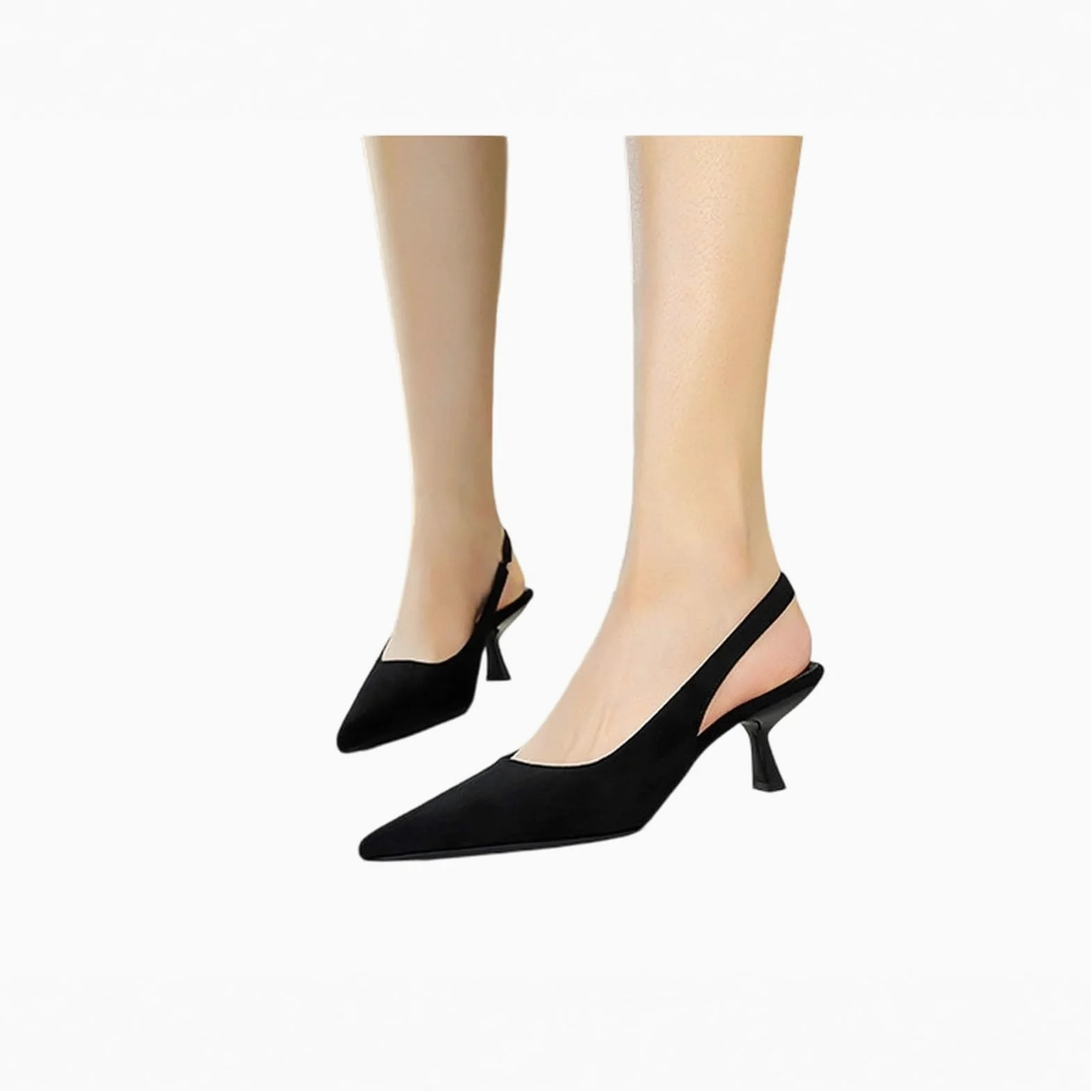 Tacones Mujer Sexy Sandalias Slingback de Tacón de Aguja - Exterior Sintético, Hebilla Ajustable, Suela Antideslizante y Estilo Elegante